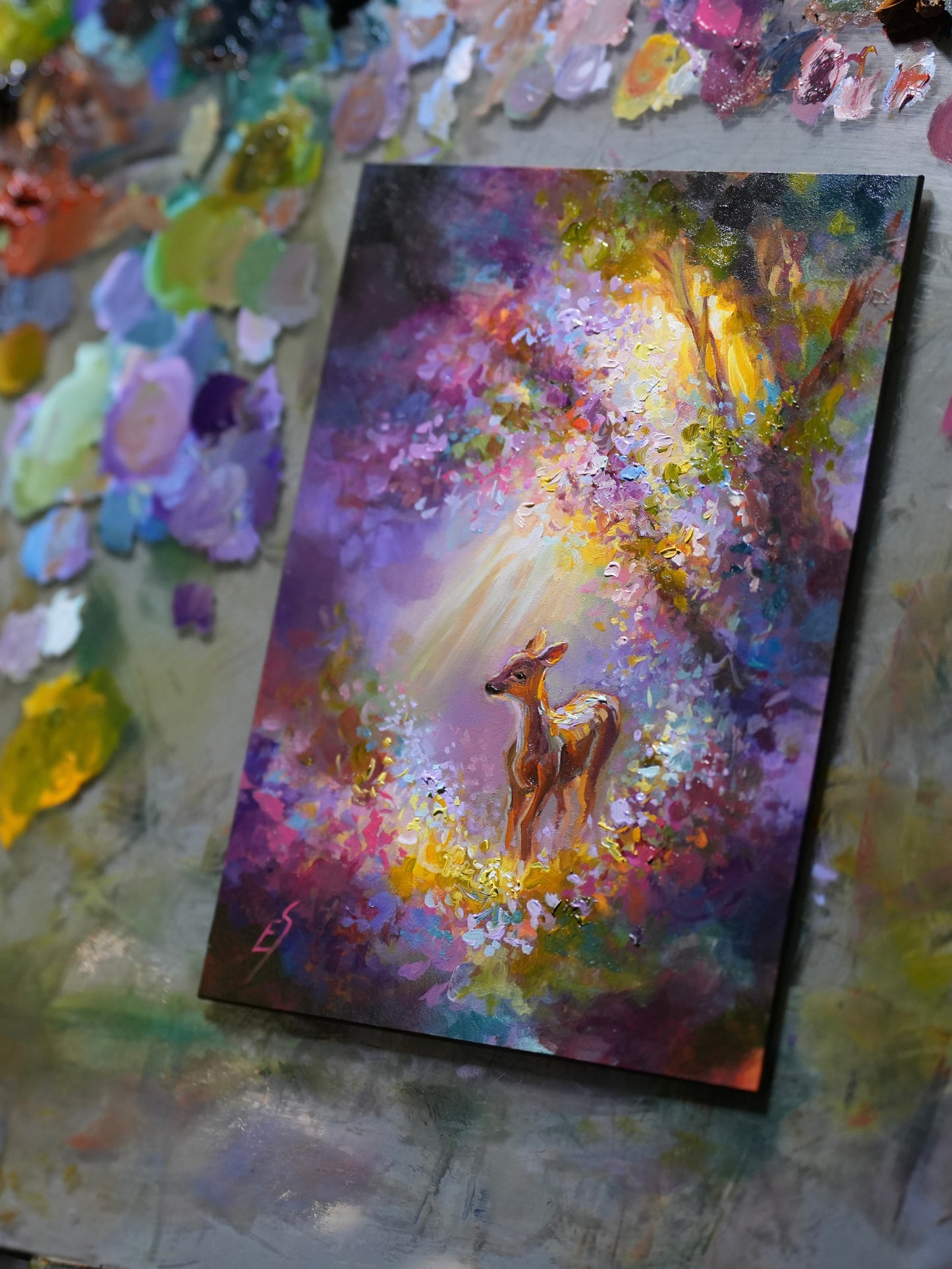 In the Garden of Light – Original Oil Painting (5x7 in)
