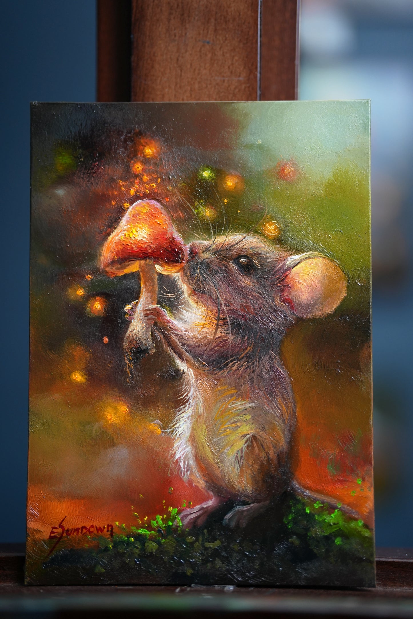 Mouse Original Oil Painting