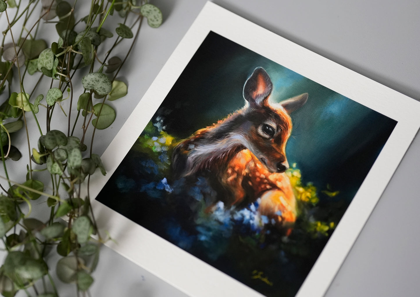 "Fawn in a Magical Forest" Signed Giclee Print