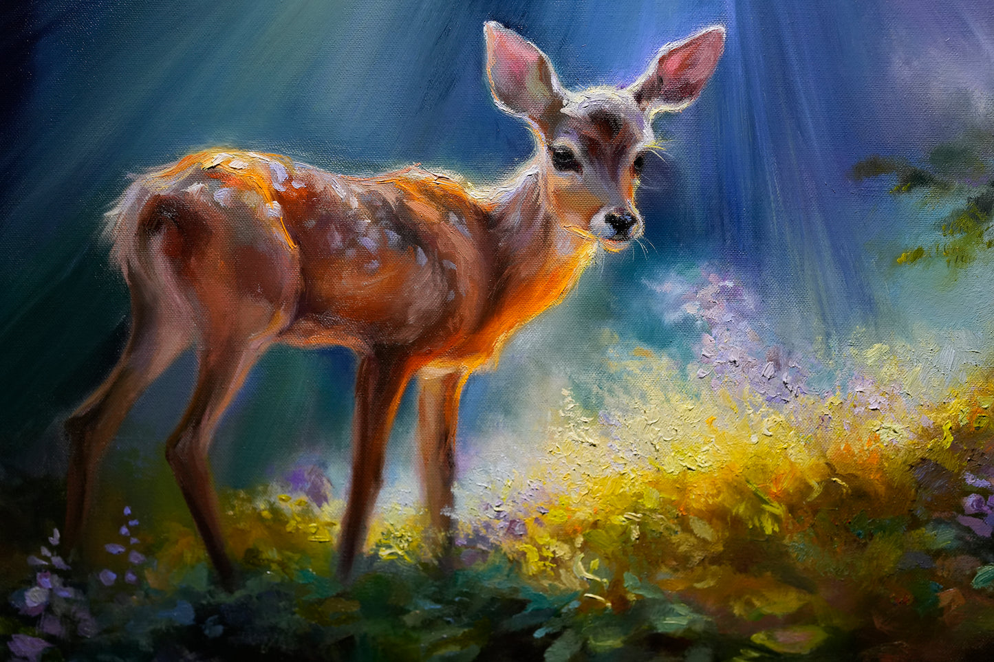 Fawn Original Oil Painting