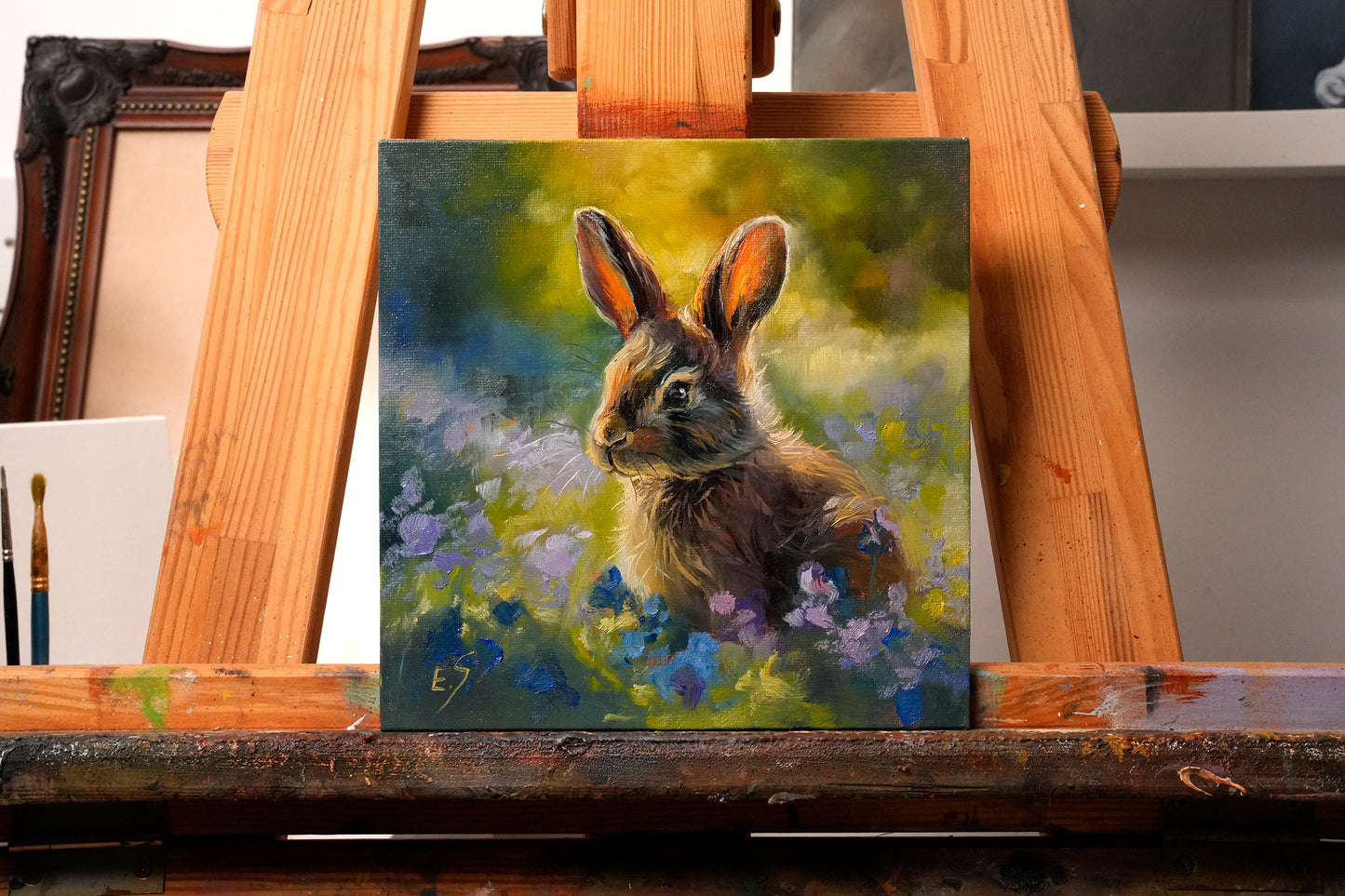 Bunny Original Oil Painting