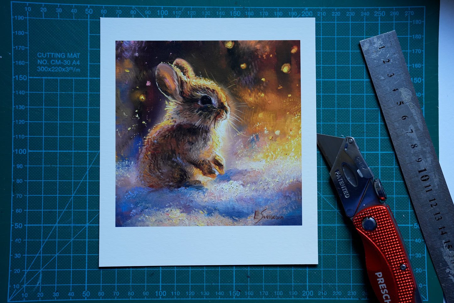 Sunny Winter Bunny Bliss – Open Edition Fine Art Print