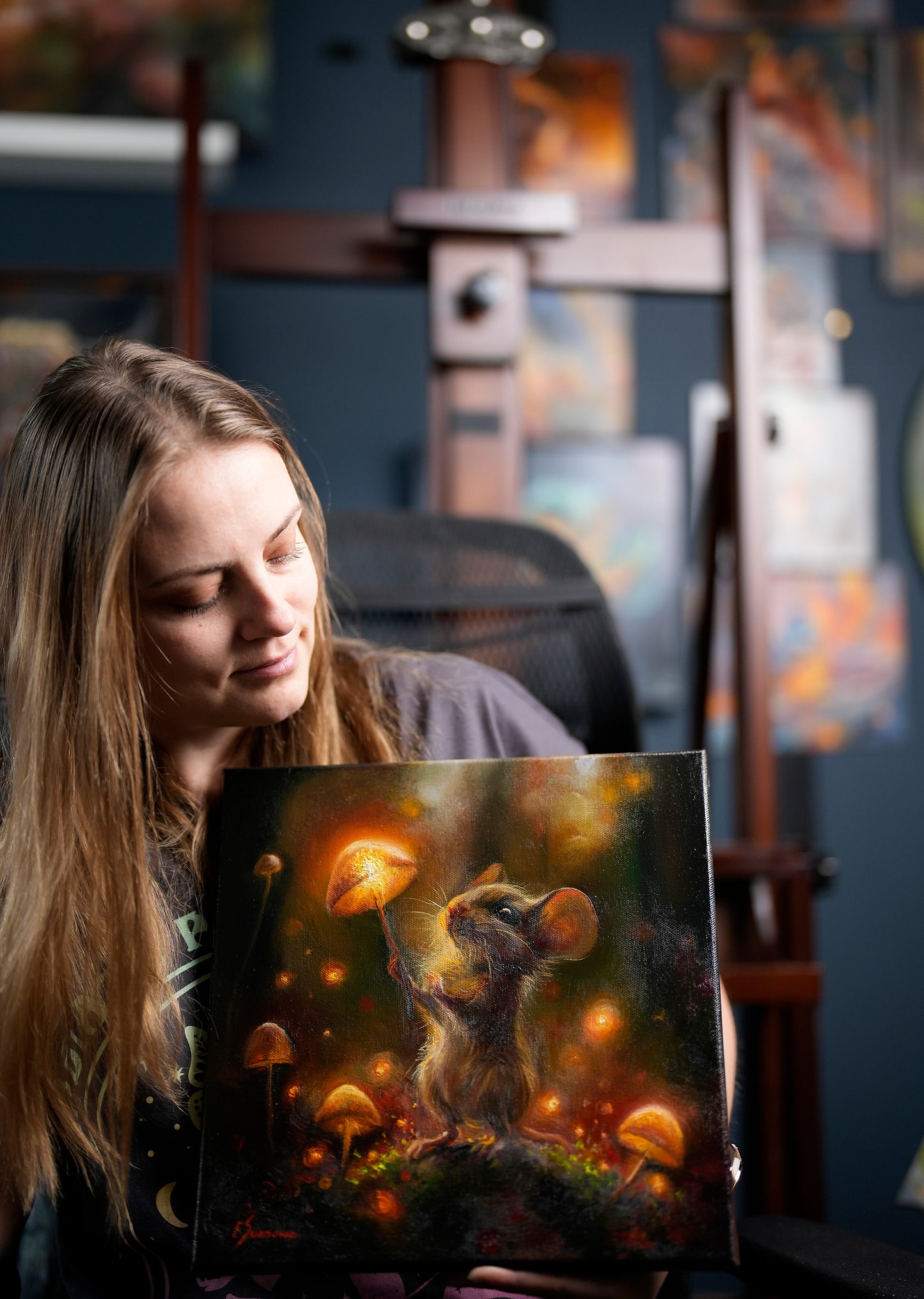 Mouse Original Oil Painting