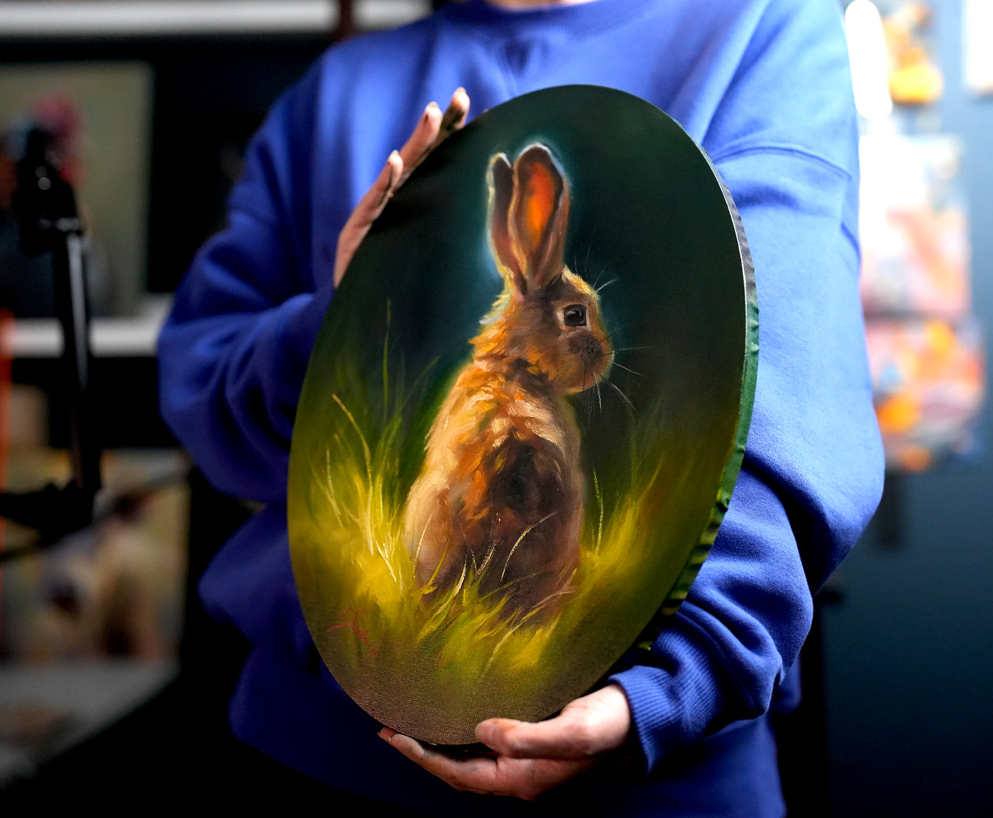 Bunny Original Oil Painting