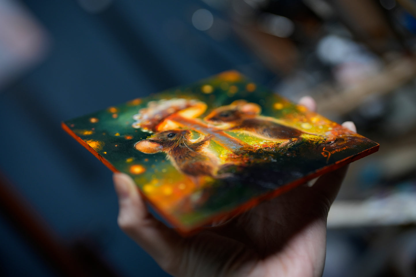 “Two Hearts” Original Oil Painting