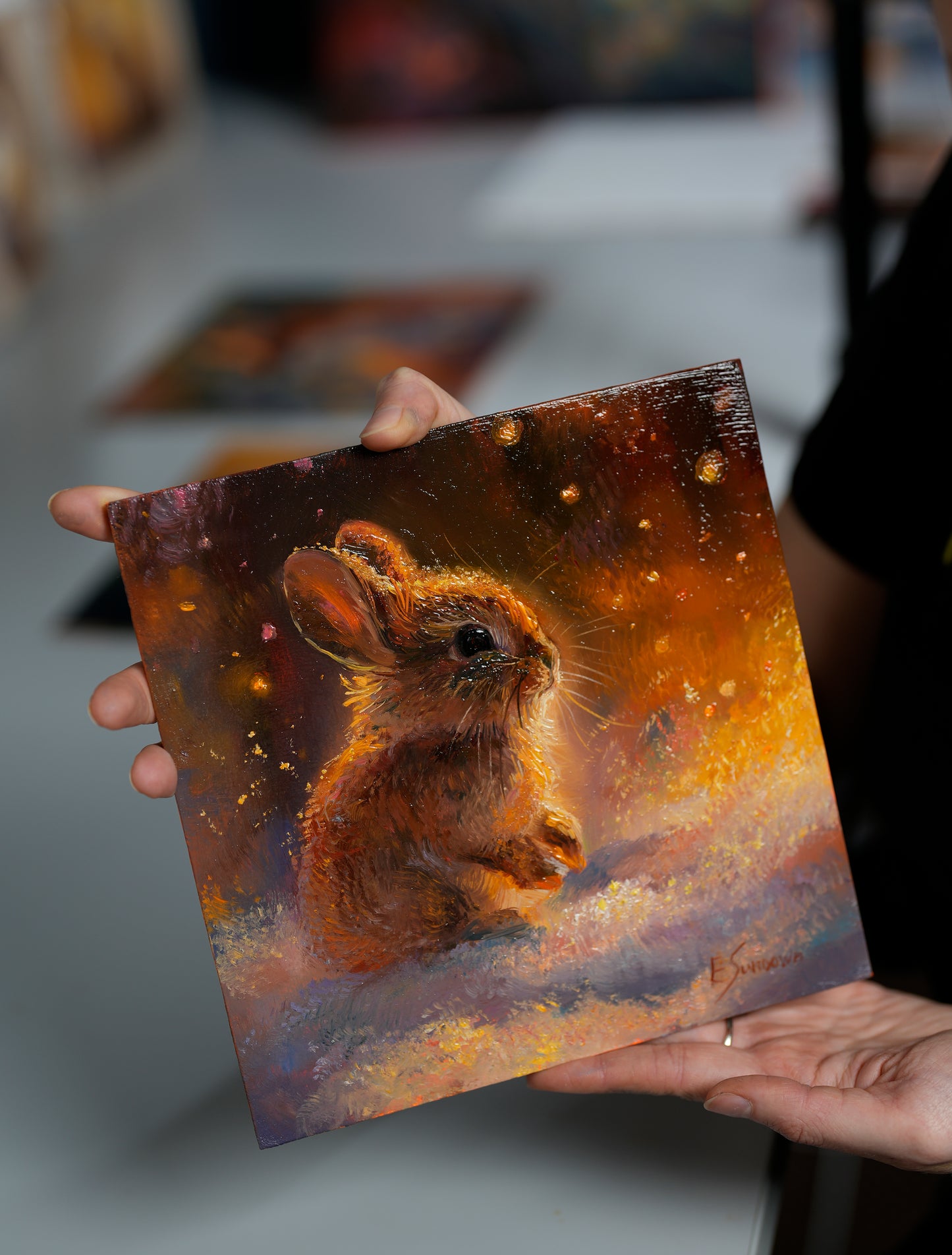 Bunny Original Oil Painting