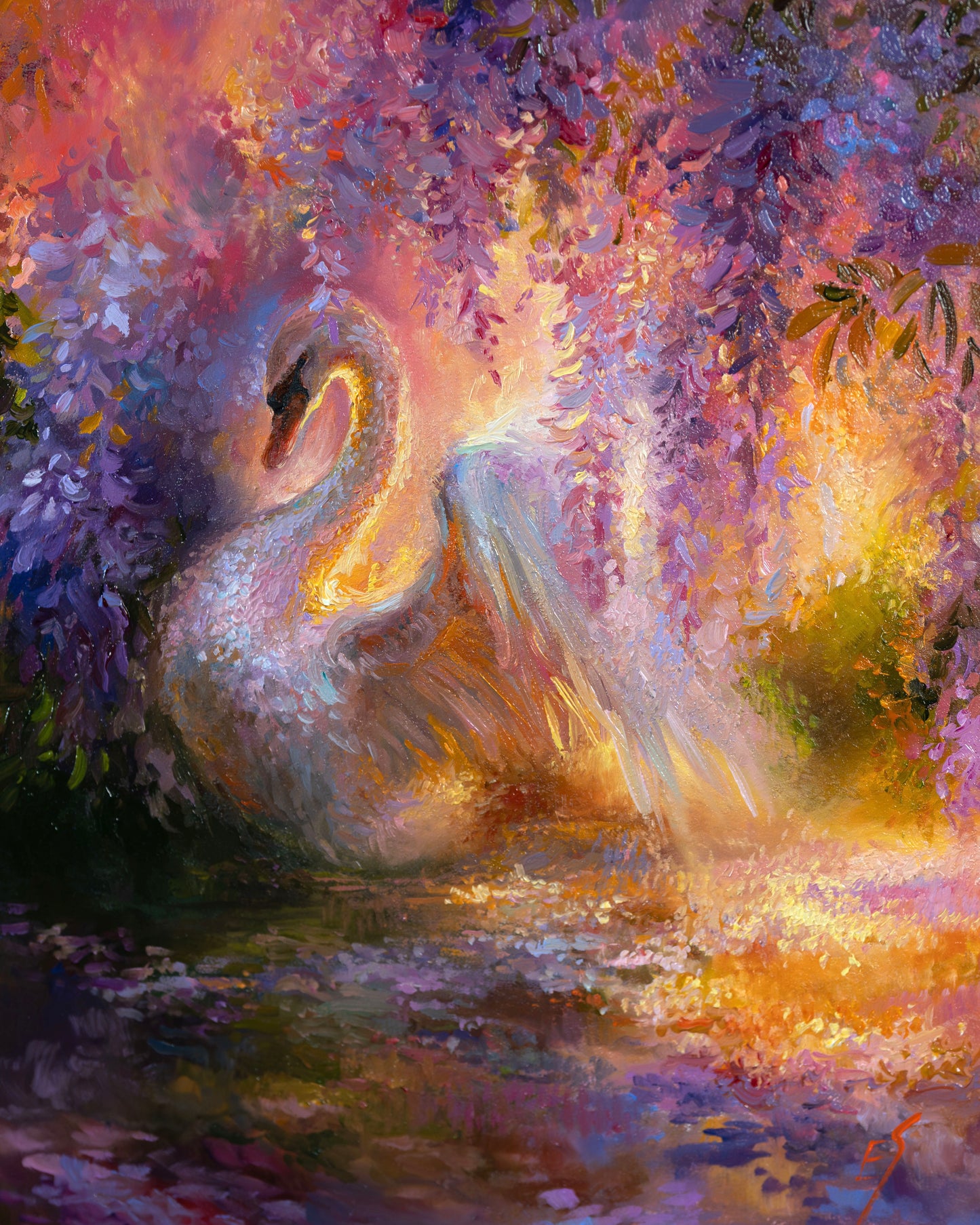 Wisteria Dreams – Original Oil Painting