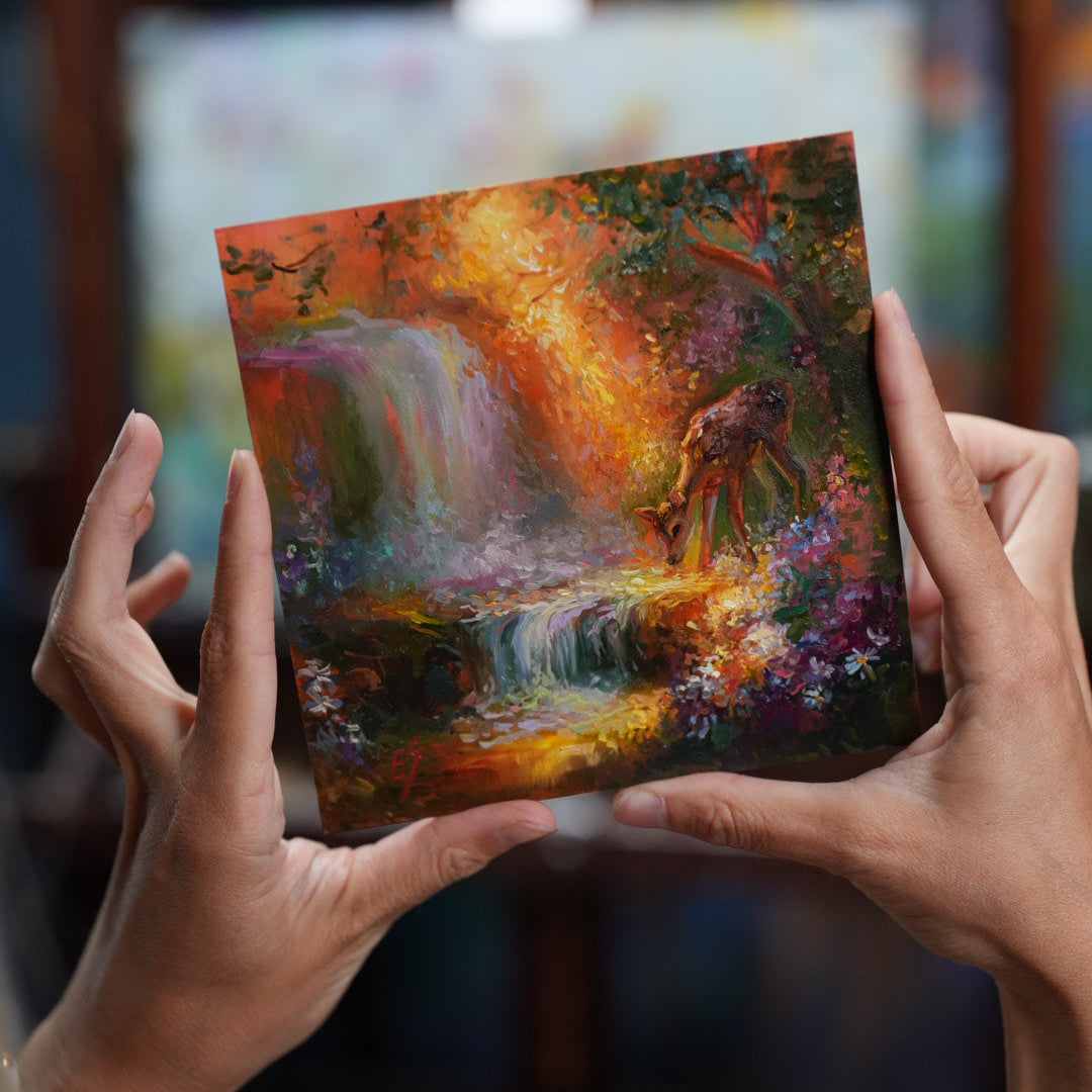The Secret Waterfall – Original Oil Painting