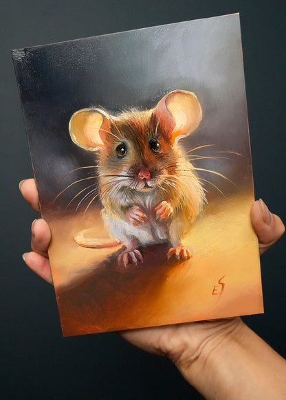 Mouse Original Oil Painting