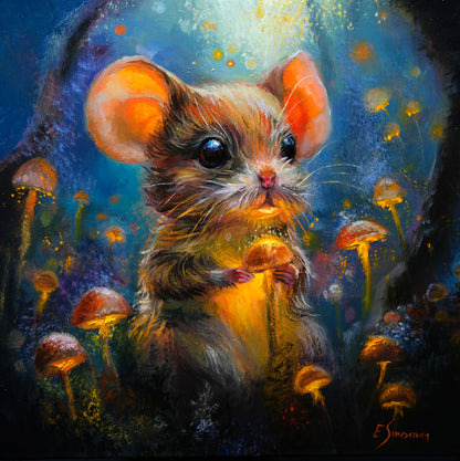 Mouse Original Oil Painting