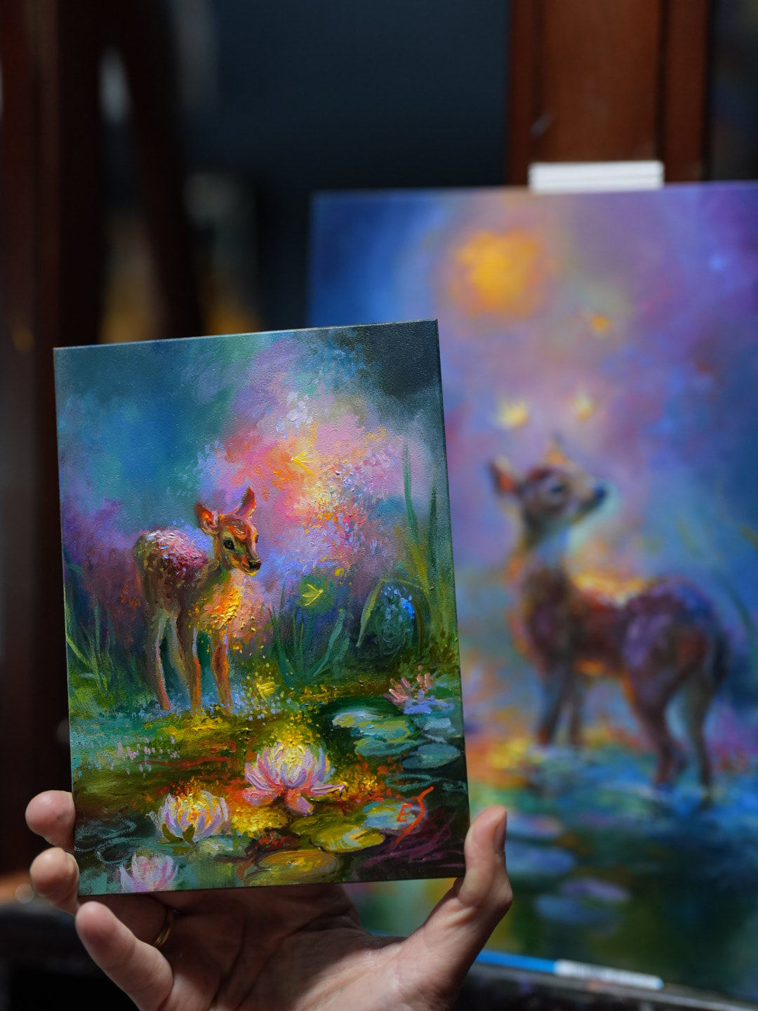 Following the Dragonflies II – Original Oil Painting