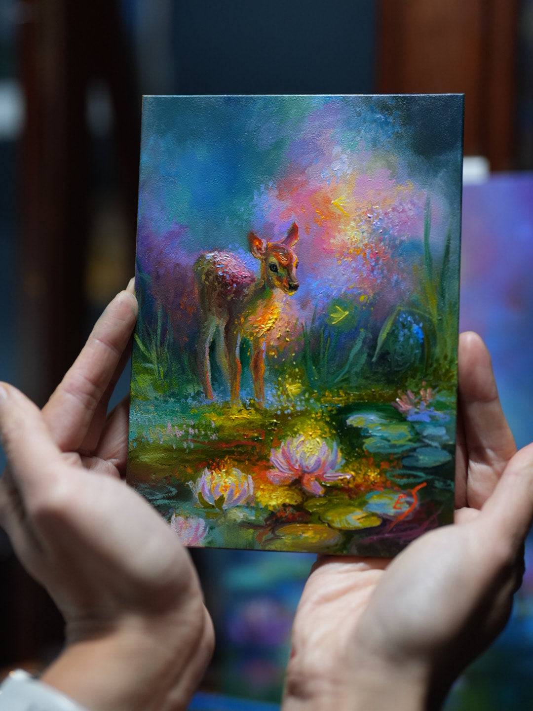 Following the Dragonflies II – Original Oil Painting
