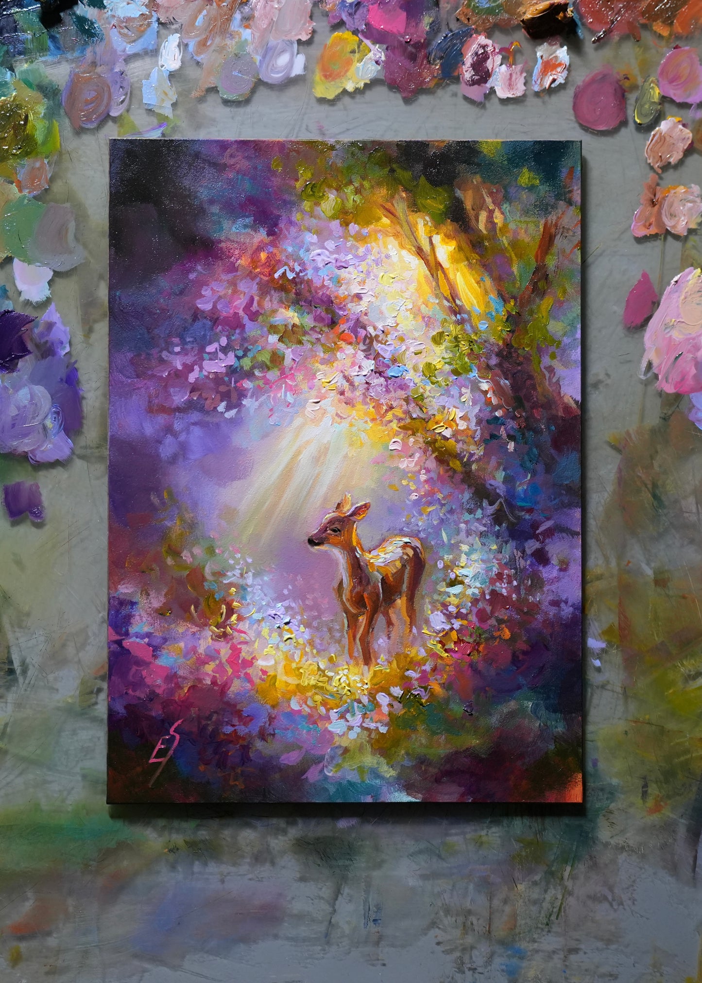 In the Garden of Light – Original Oil Painting (5x7 in)