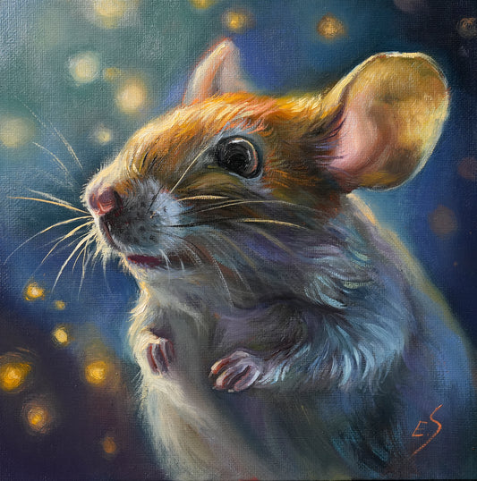 Mouse Original Oil Painting