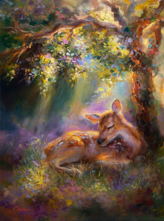 Golden Afternoon Dream – Original Oil Painting (12x16 inches)