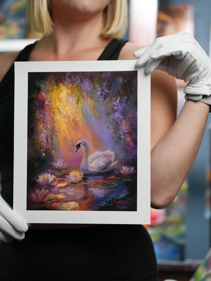 Glow of Grace – Limited Edition Fine Art Print ✨🦢