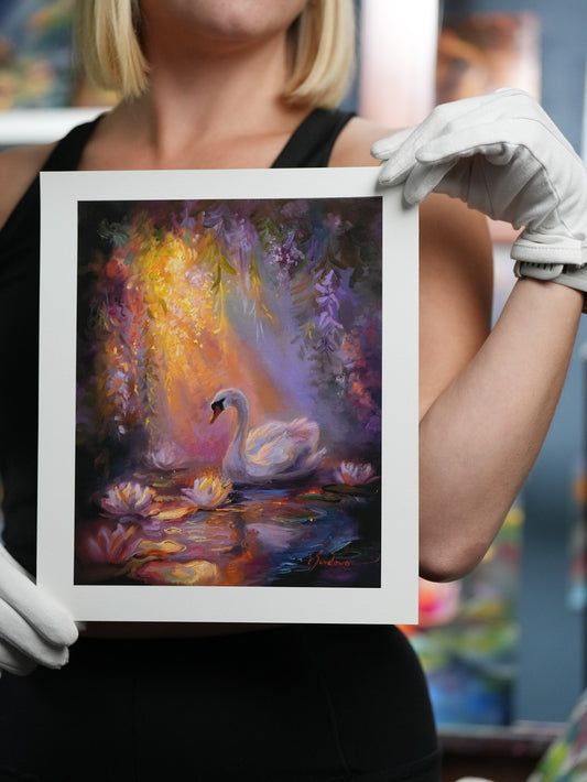 Glow of Grace – Limited Edition Fine Art Print ✨🦢