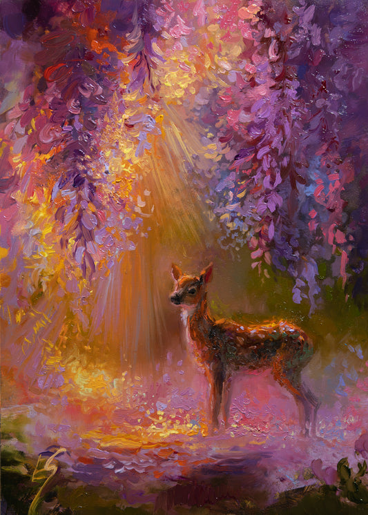 Still in the Gold — Original Oil Painting on Panel | 5×7 in | Eve Sundown