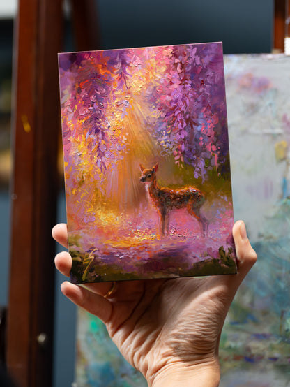 Still in the Gold — Original Oil Painting on Panel | 5×7 in | Eve Sundown