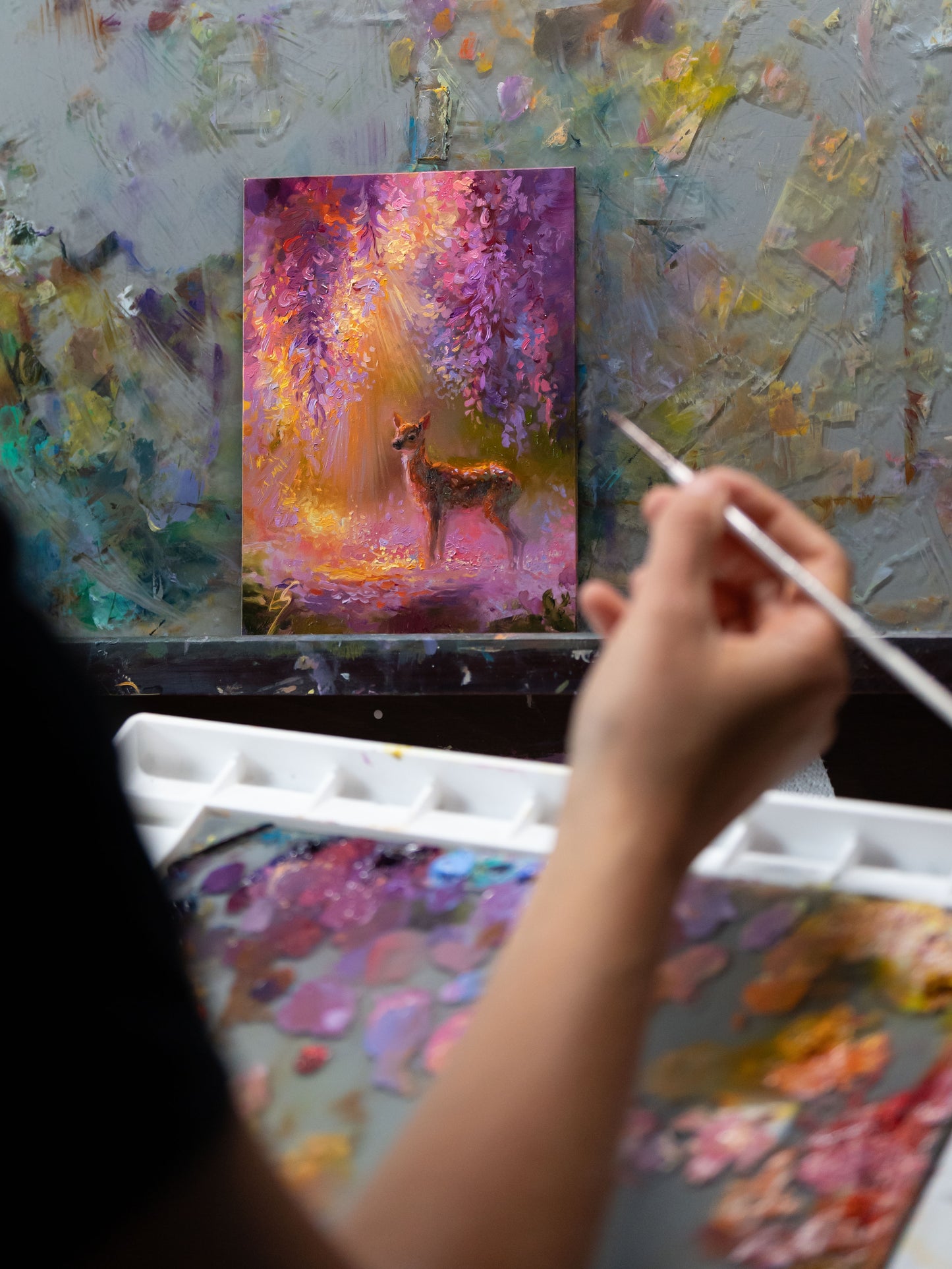 Still in the Gold — Original Oil Painting on Panel | 5×7 in | Eve Sundown