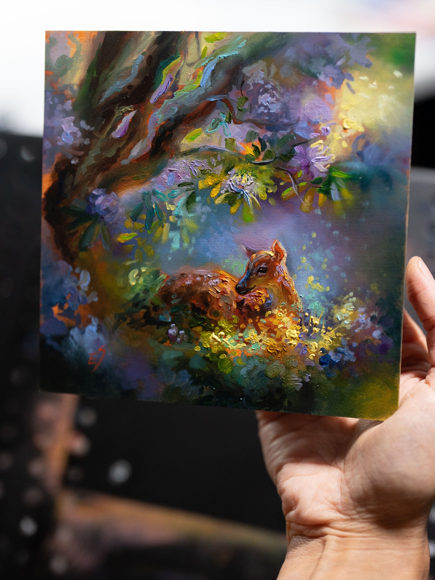 Under the Purple Canopy – Original Oil Painting
