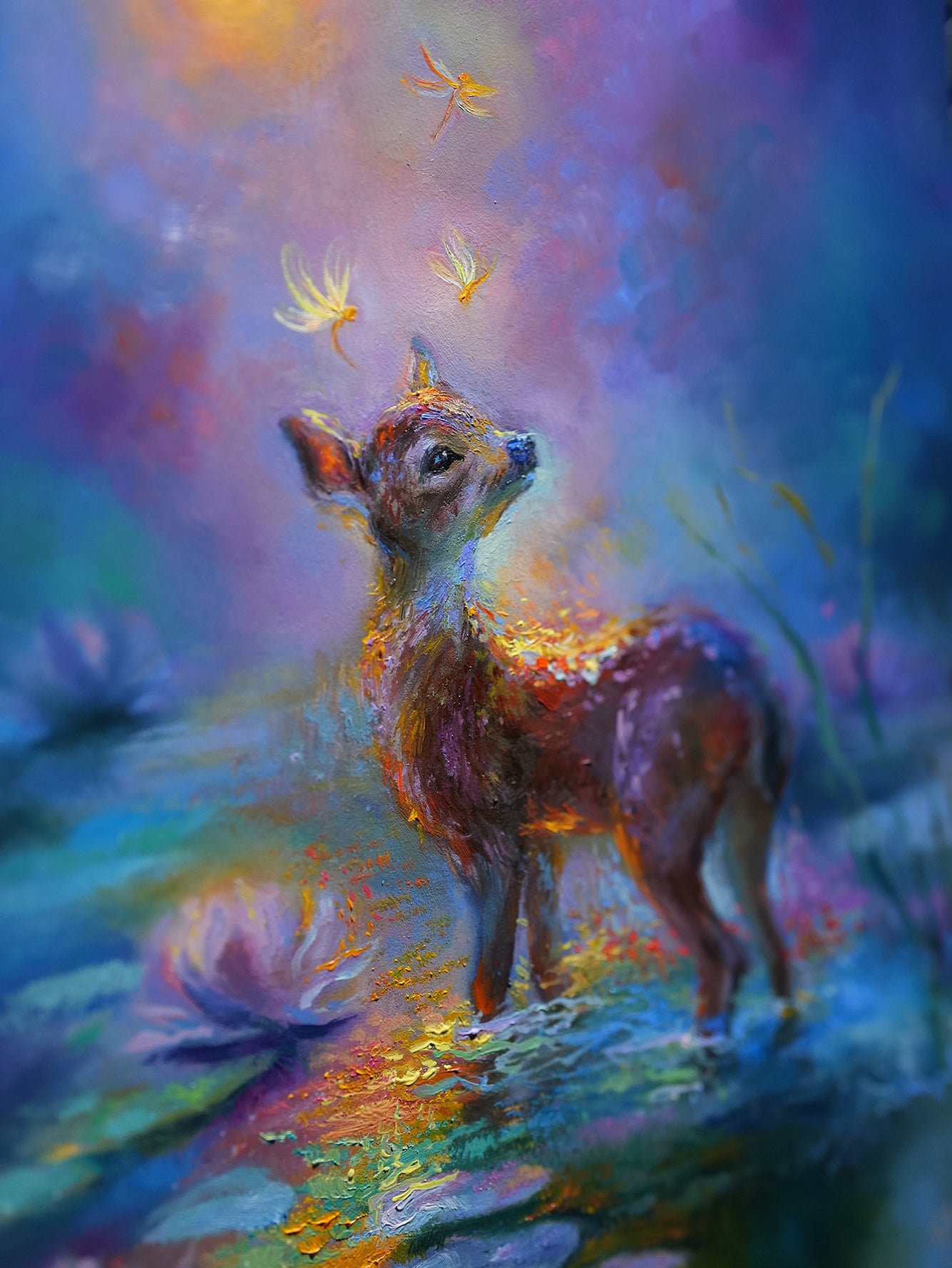 Following the Dragonflies – Original Oil Painting