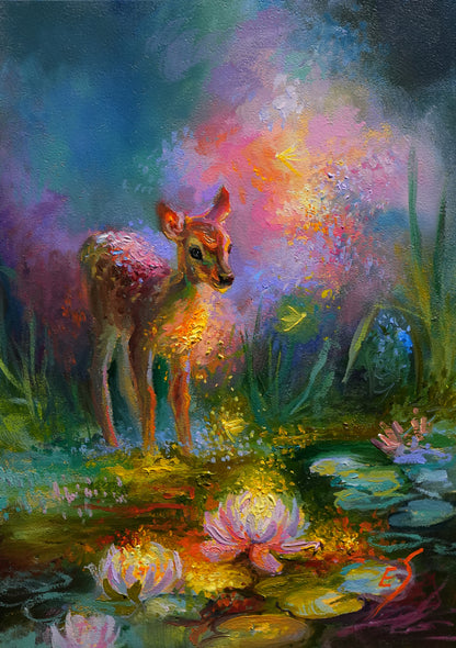 Following the Dragonflies II – Original Oil Painting