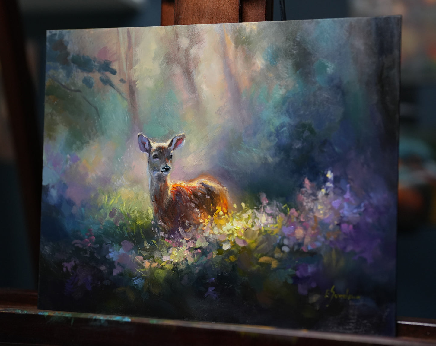 Deer Original Oil Painting