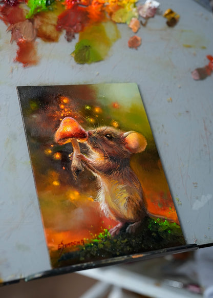Mouse Original Oil Painting