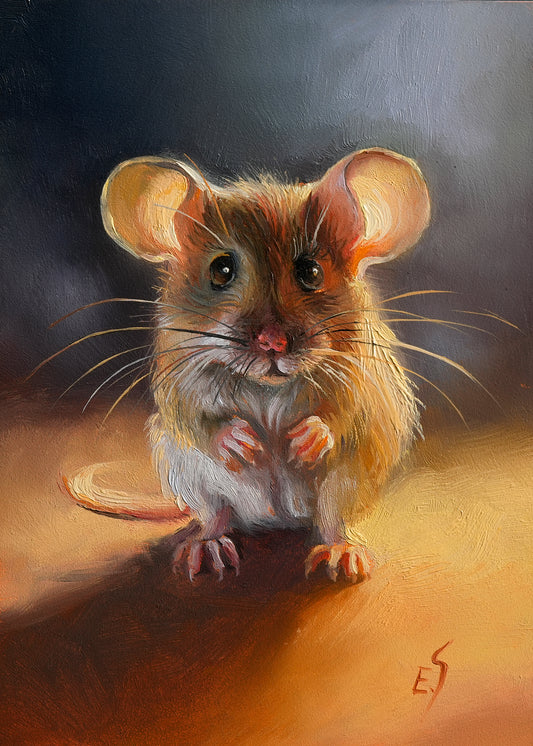 Mouse Original Oil Painting