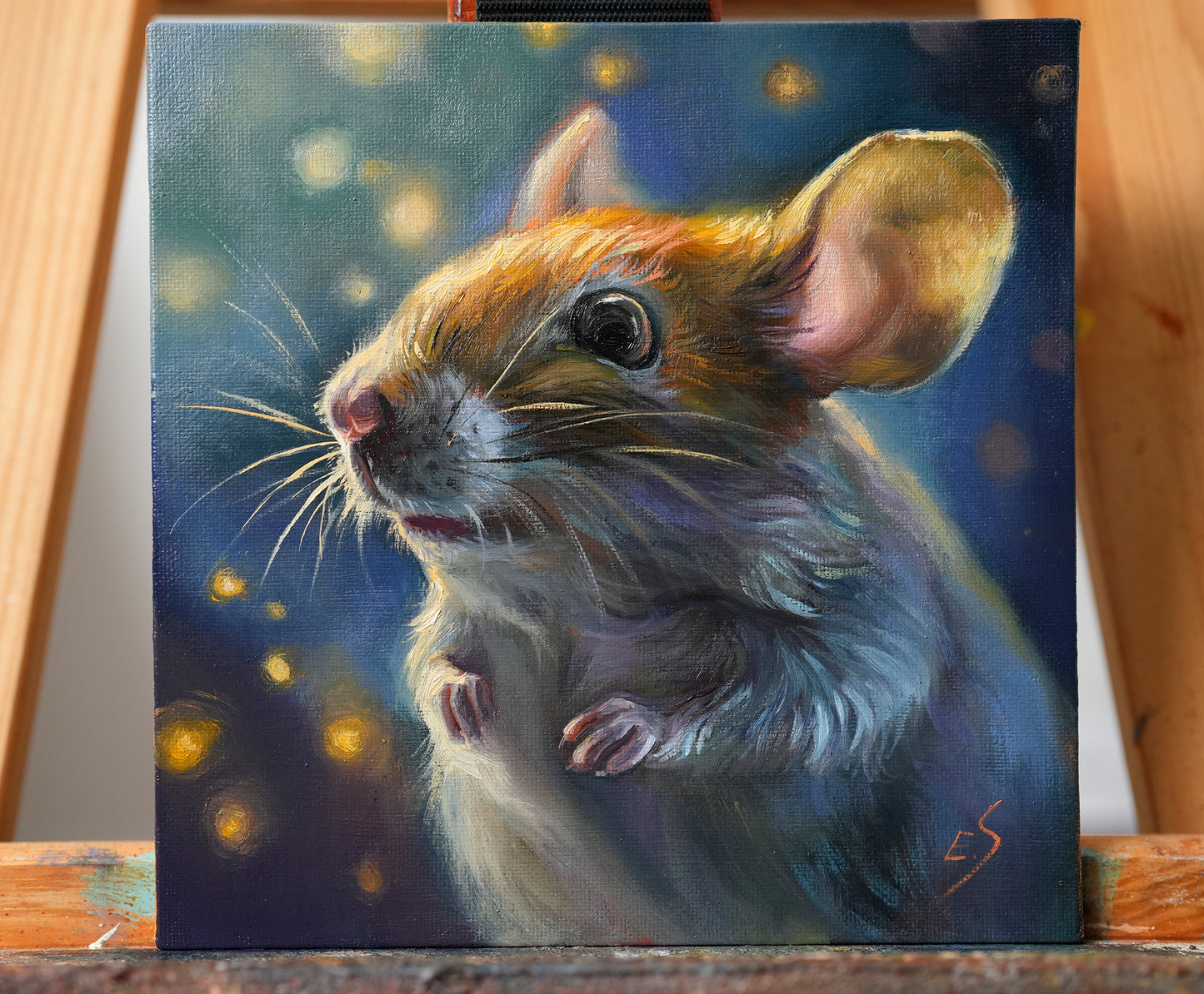 Mouse Original Oil Painting