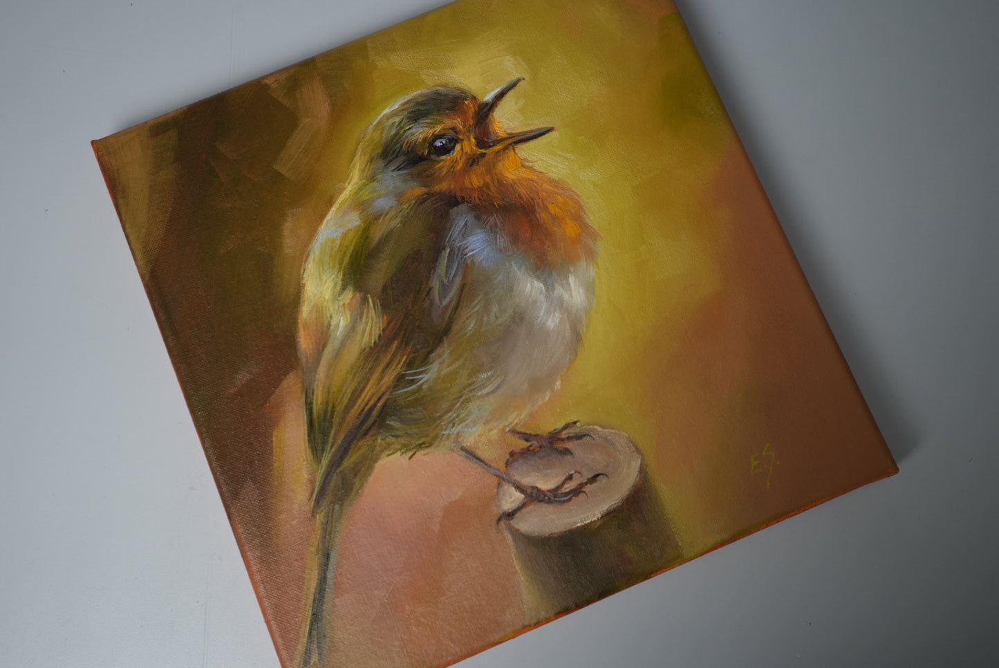 "Robin" Robin Original Oil Painting