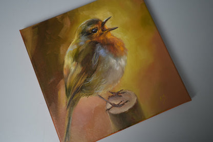 "Robin" Robin Original Oil Painting