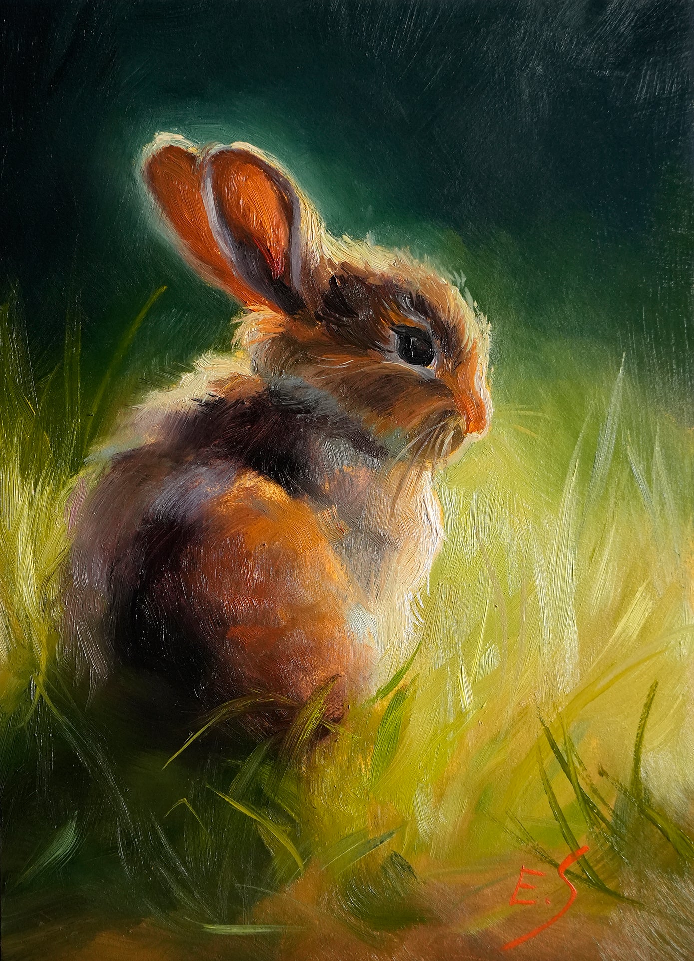 Rabbit Original Oil painting