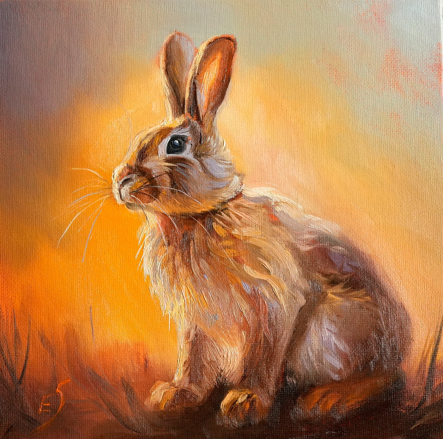 Hare Original Oil Painting