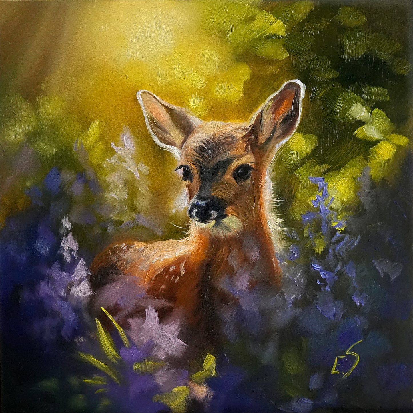 Fawn Original Oil Painting