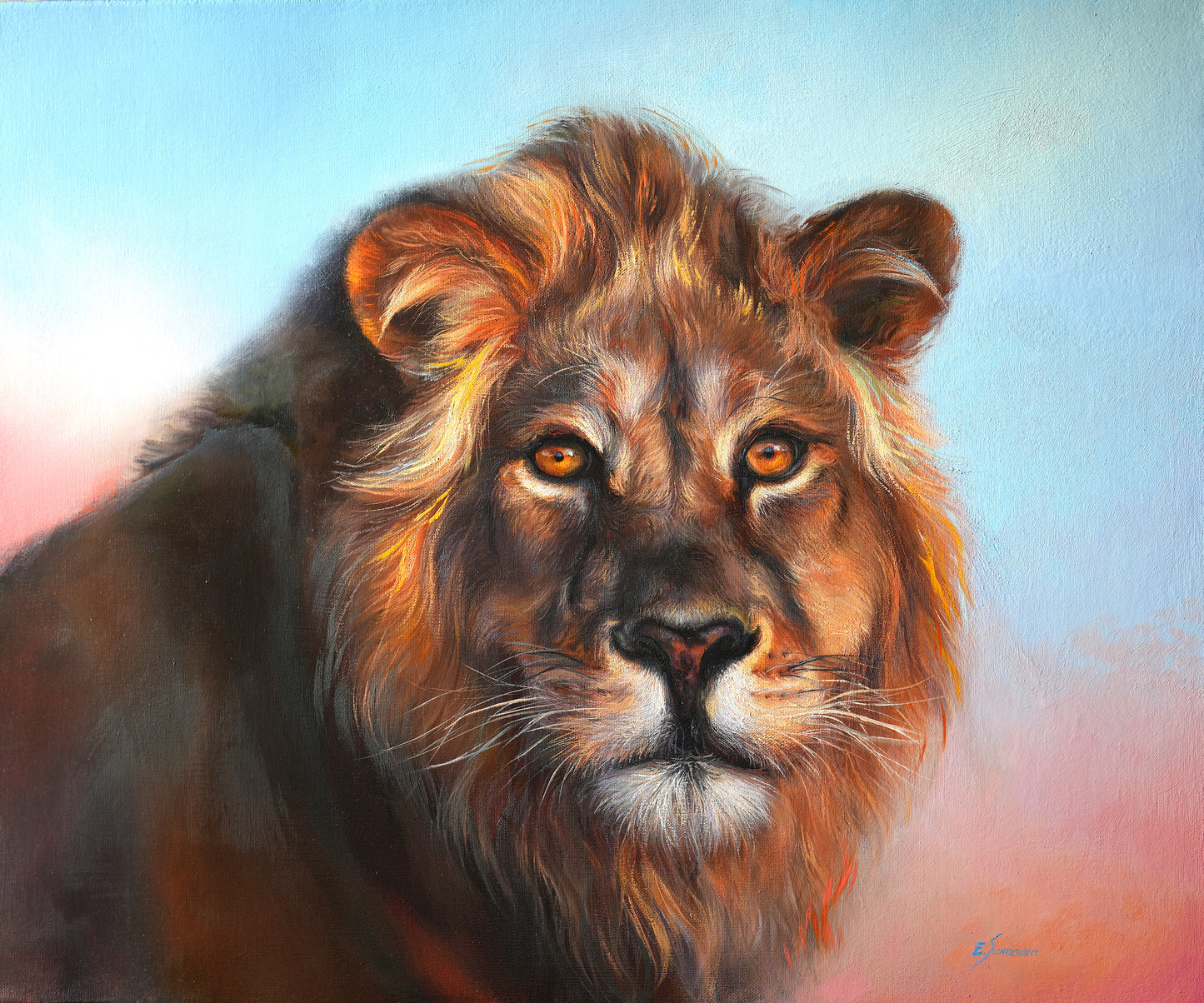 Lion Original Oil painting