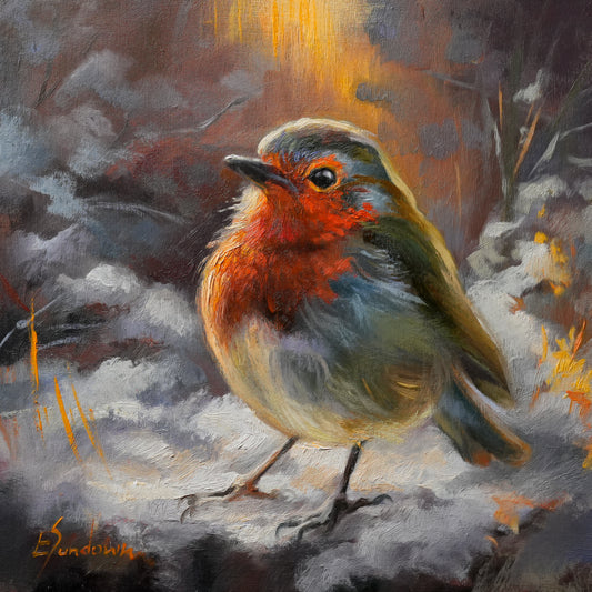 Robin Original Oil Painting