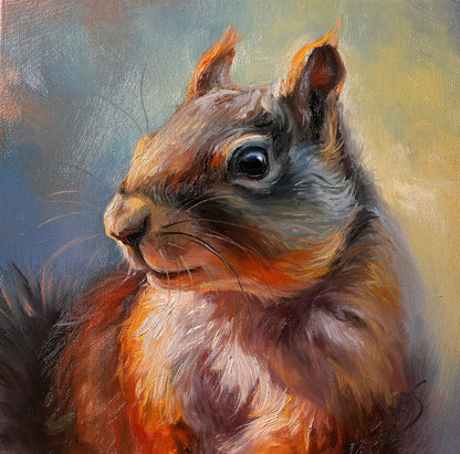 Squirrel Original Oil painting