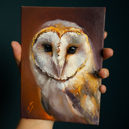 Owl Original Oil painting