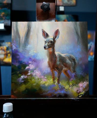 Fawn Original Oil Painting