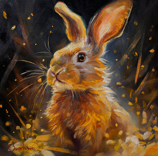 Bunny Original Oil Painting