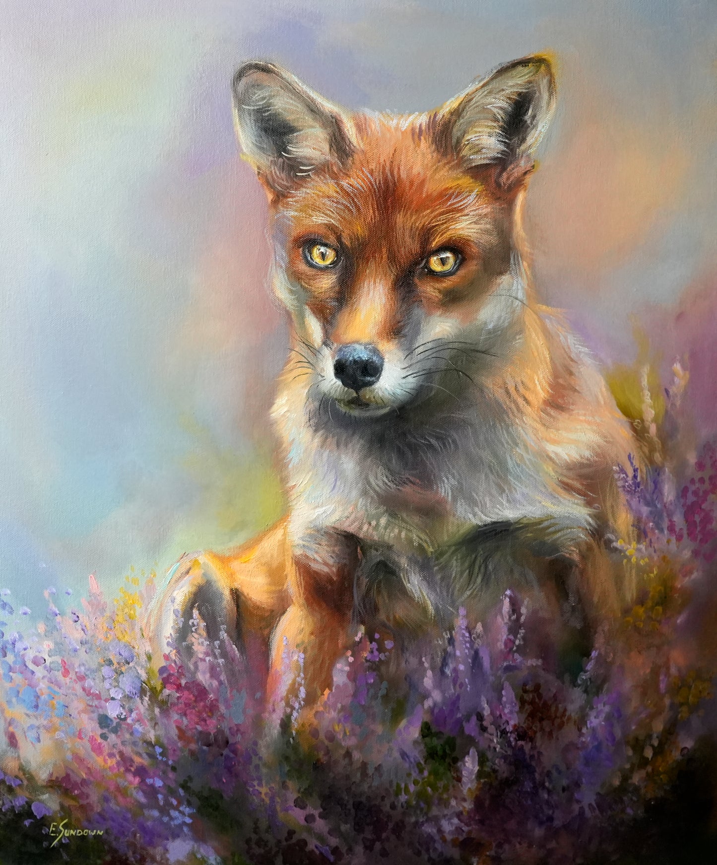 Amber Fox Original Oil painting