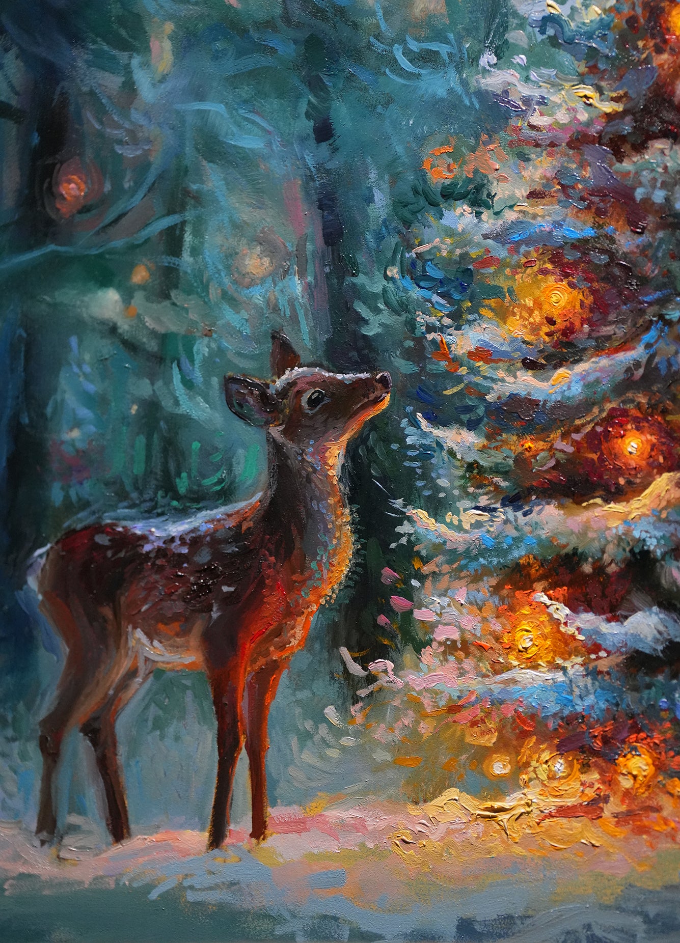 Silent Night Original Oil painting