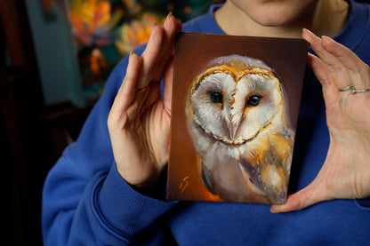 Owl Original Oil painting