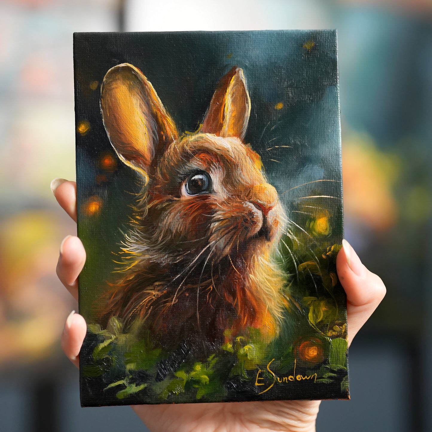 Rabbit Orginal Oil Painting