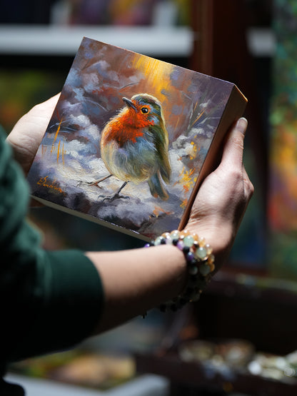 Robin Original Oil Painting