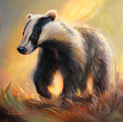Badger Original Oil Painting