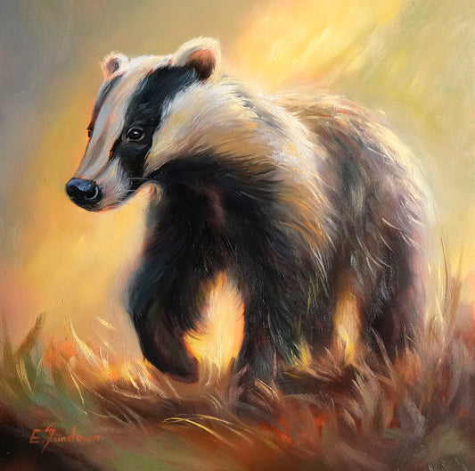 Badger Original Oil Painting
