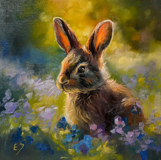 Bunny Original Oil Painting